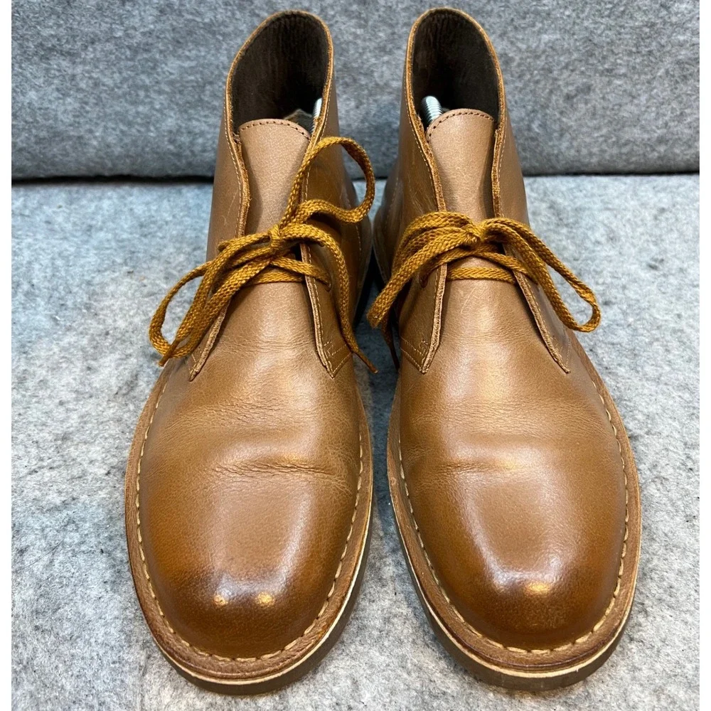 Clark's Men's Chukka Desert Boots Leather Lace Up Ankle‎ Shoes Brown Fall Size 8